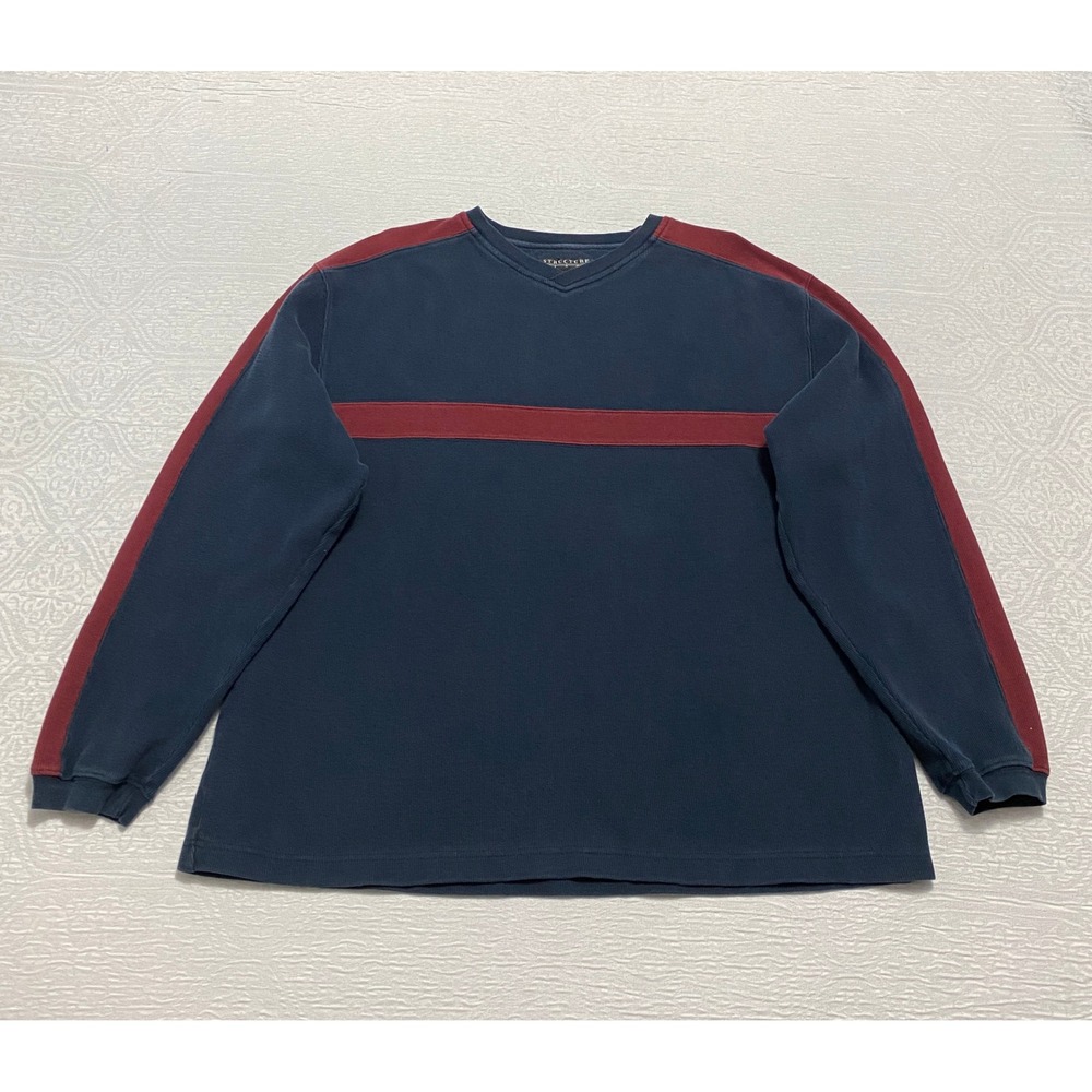 Structure pullover Sweater Men's‎ Size L Blue V Neck Honk Kong